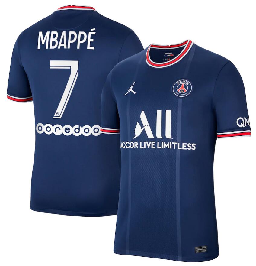 2021/22 Maillot PSG Domicile Soccer Jersey Shirt Mbappé 7